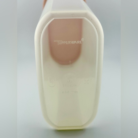 Vintage, Modular Mates #4 Storage Container with Pale Pink Lid, by Tupperware - Picture 3 of 5